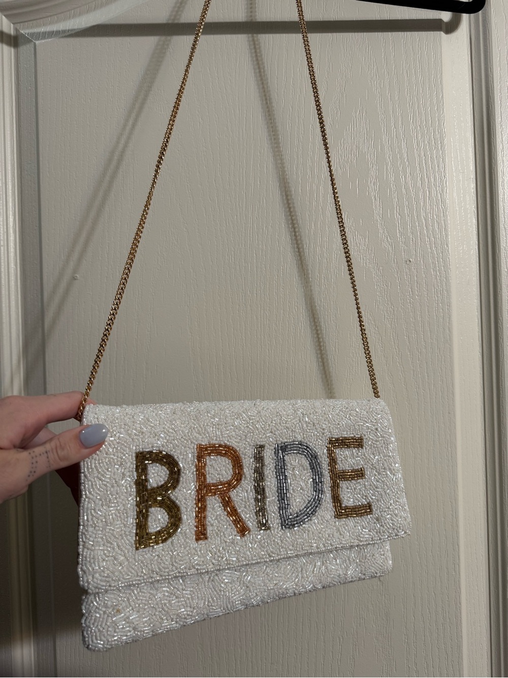 Beaded bride bag